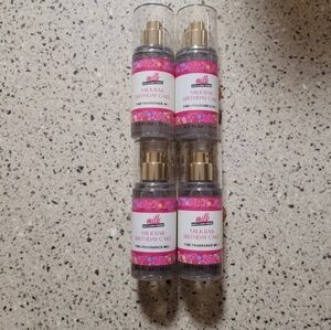 4 Bath & Body Works Milk Bar Birthday Cake Fine Fragrance Body Mist 2.5 oz Each
